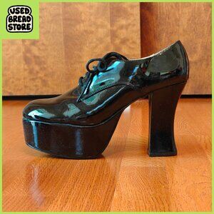 Vintage Early 2000s Demonia Spook Black Patent Platform Pumps | 10 | Goth